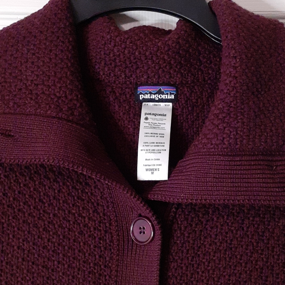 Patagonia Merino Wool Sweater Coat M